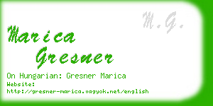 marica gresner business card